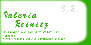 valeria reinitz business card